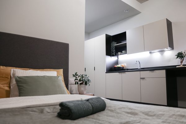 1_Studio apartment_single bed_ATLAS co-living_Vilnius